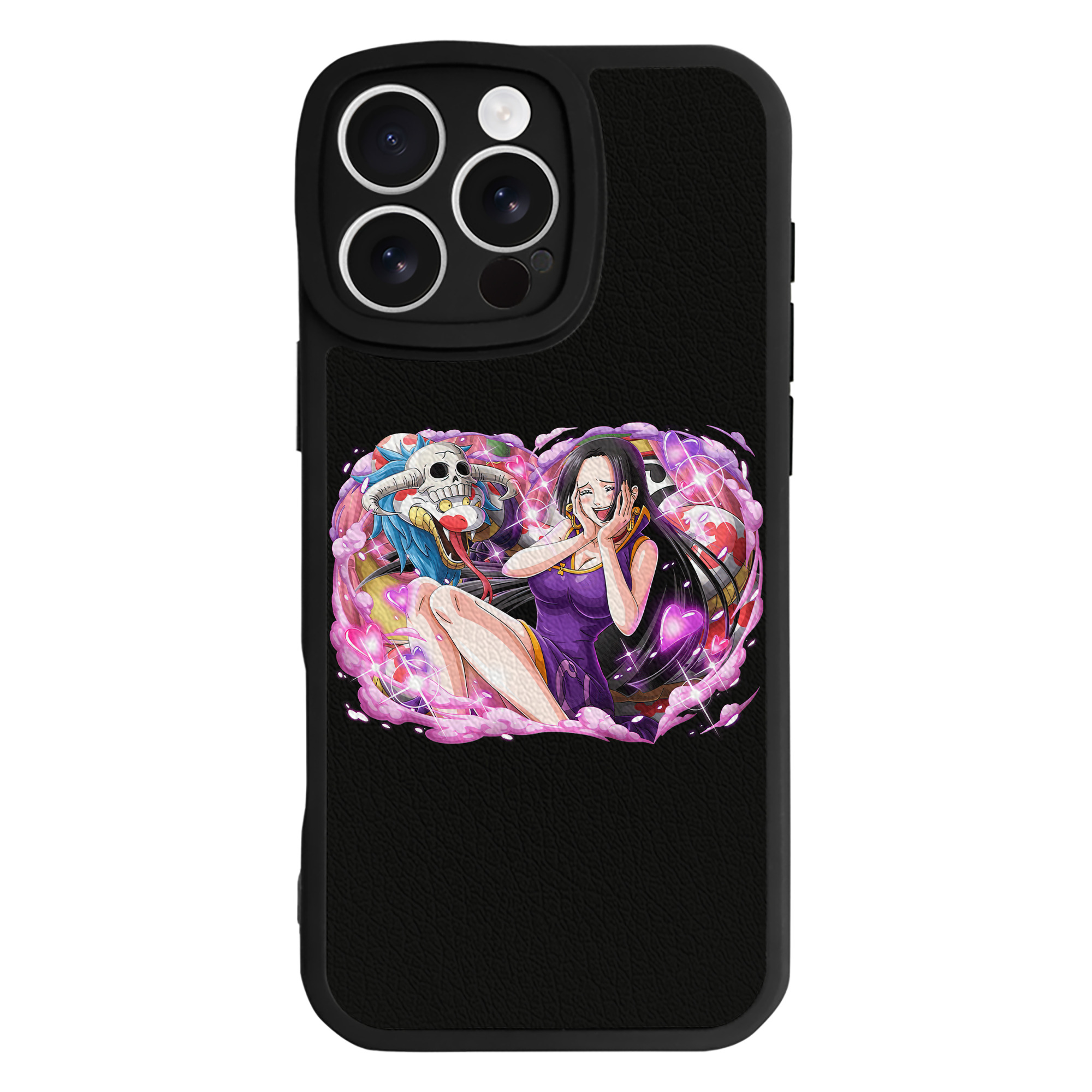 （画像用） ワンピース ボア・ハンコック ONE PIECE Boa·Hancock 【iPhone 16シリーズ対応】シリコンスマホケース（レザー調） 材質：シリコン
